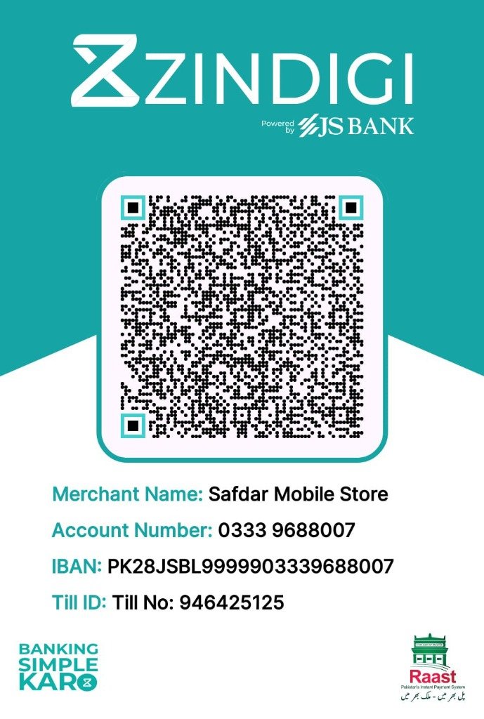 Zindigi JS Bank Raast Payment QR