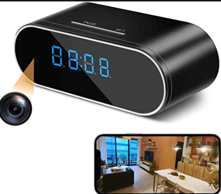 1080P HD Clock Hidden Camera WiFi, Indoor Wireless Security Spy Camera