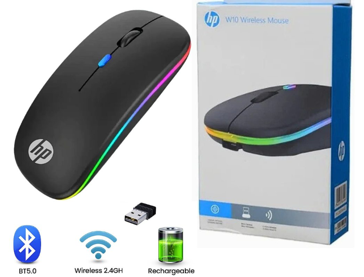 HP W10 RGB BLUETOOTH & WiRELESS MOUSE